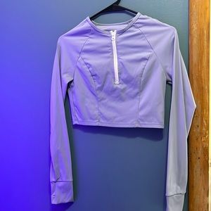 Shein purple cropped athletic long sleeve